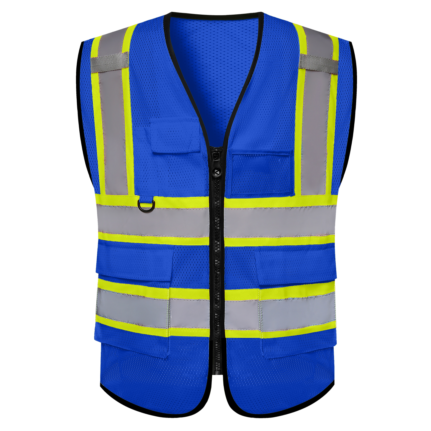 Shmimy Custom Mesh Safety Vest with 5 Pockets Class 2 Adult Unisex Construction Security Workwear