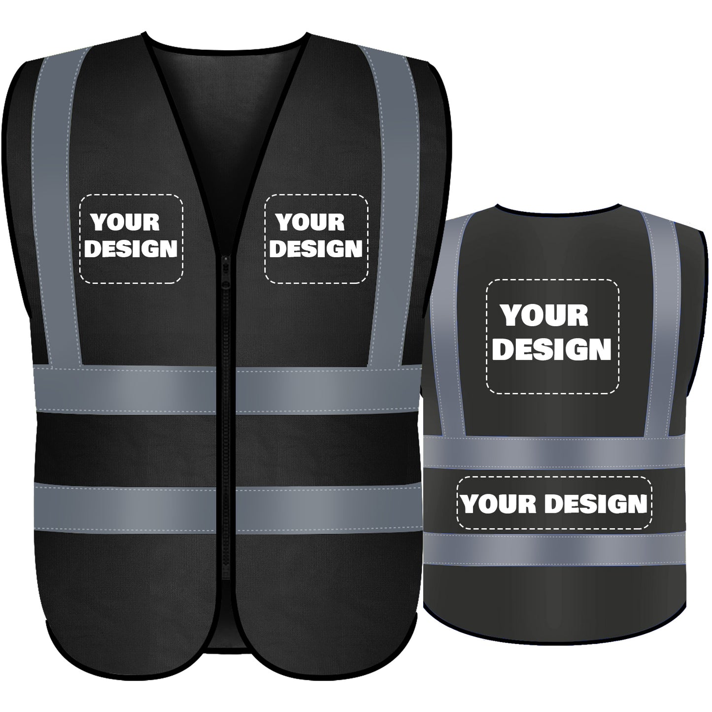 Shmimy Custom Logo Class 2 Reflective Safety Vest, ANSI/ISEA Standards Compliant