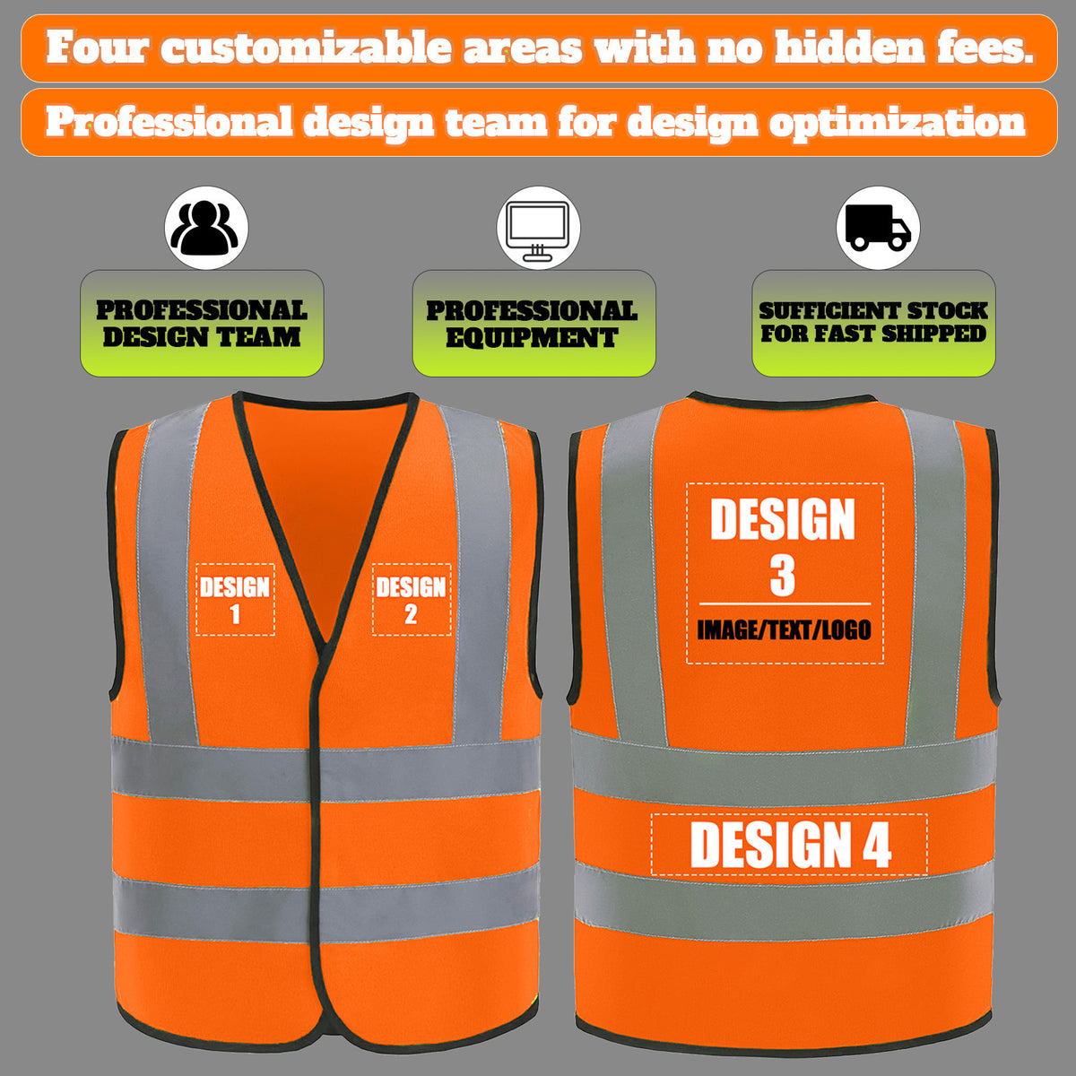 Custom safety vest customize hi vis vest reflective vest with logo