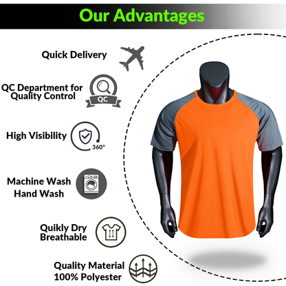 Shmimy Custom Men’s Dry Fit Workout Shirts Moisture Wicking Short Sleeve Athletic Work T-Shirts