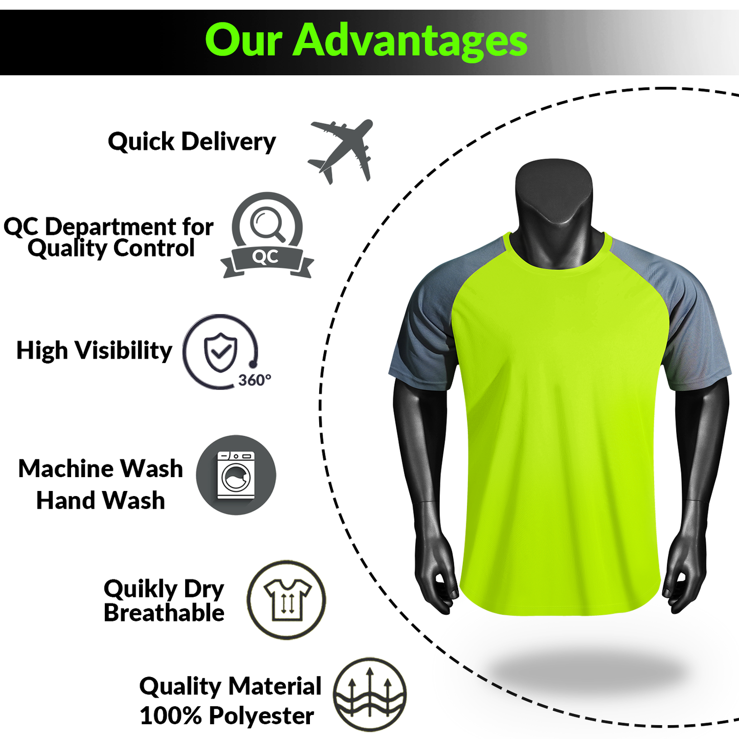 Shmimy Custom Men’s Dry Fit Workout Shirts Moisture Wicking Short Sleeve Athletic Work T-Shirts