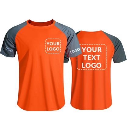 Shmimy Custom Men’s Dry Fit Workout Shirts Moisture Wicking Short Sleeve Athletic Work T-Shirts