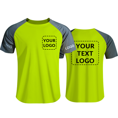 Shmimy Custom Men’s Dry Fit Workout Shirts Moisture Wicking Short Sleeve Athletic Work T-Shirts