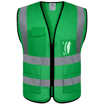 Custom Logo Reflective Mesh Safety Vest | High Visibility | Work & Outdoor Safety Gear