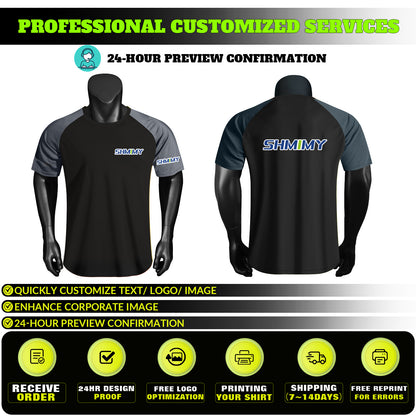 Shmimy Custom Men’s Dry Fit Workout Shirts Moisture Wicking Short Sleeve Athletic Work T-Shirts