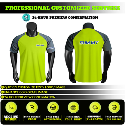 Shmimy Custom Men’s Dry Fit Workout Shirts Moisture Wicking Short Sleeve Athletic Work T-Shirts