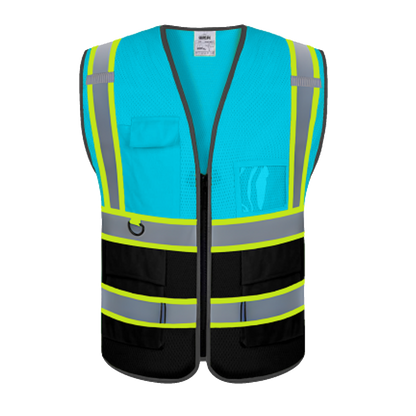 Custom High Visibility Reflective Safety Vest with Pockets | Personalized Logo for Construction, Men & Women