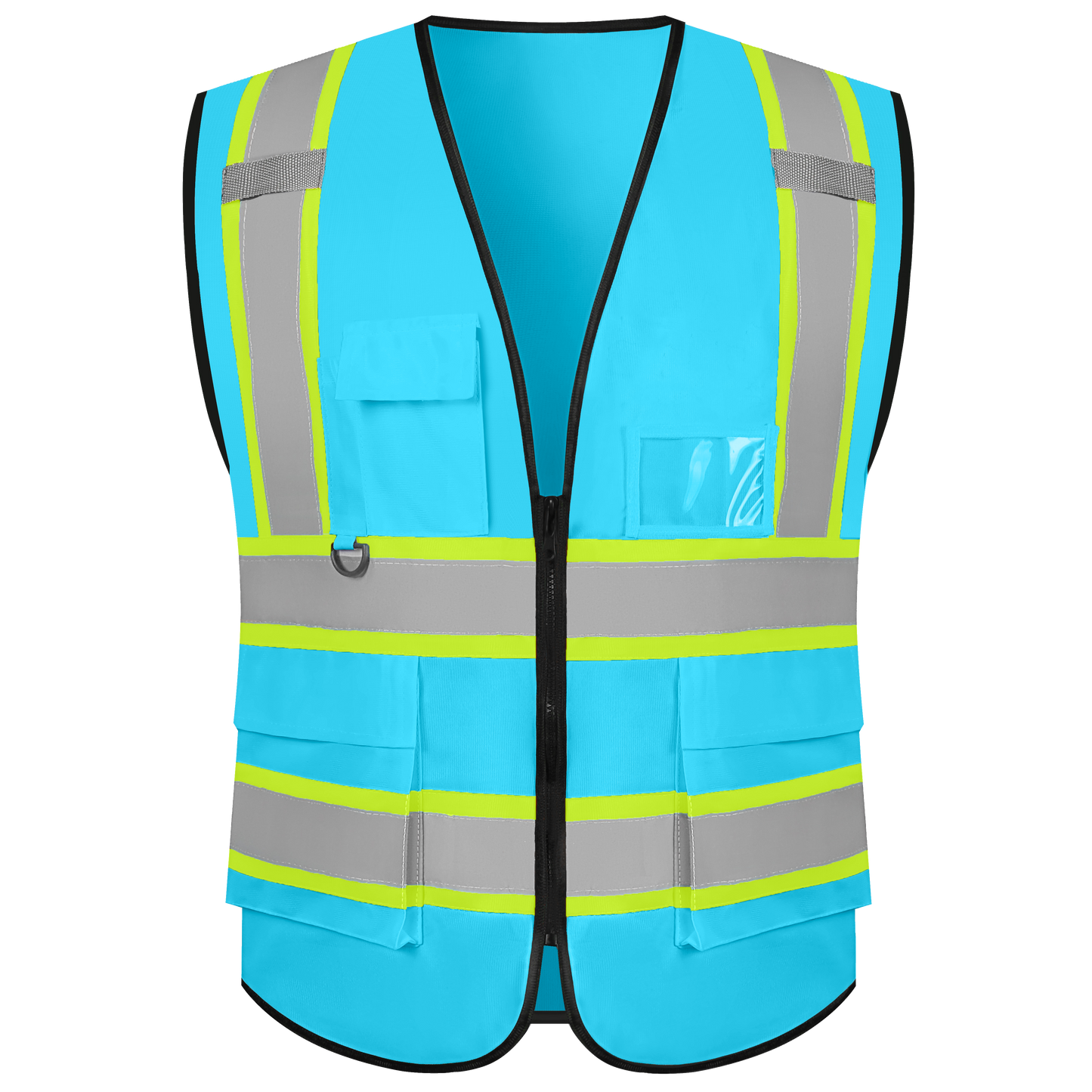 Shmimy Custom Safety Vest with 5 Pockets Class 2 Adult Unisex Construction Security Workwear