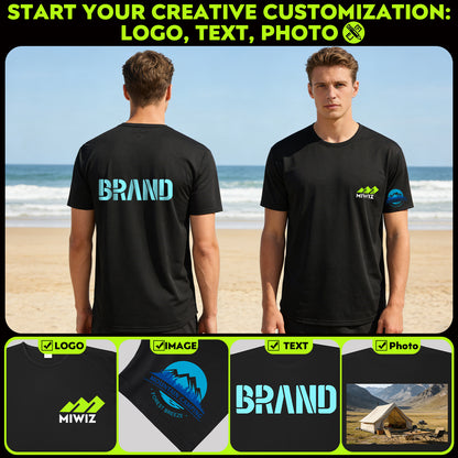 Shmimy Custom Men’s Dry Fit Workout Shirts Moisture Wicking Short Sleeve Athletic Work T-Shirts