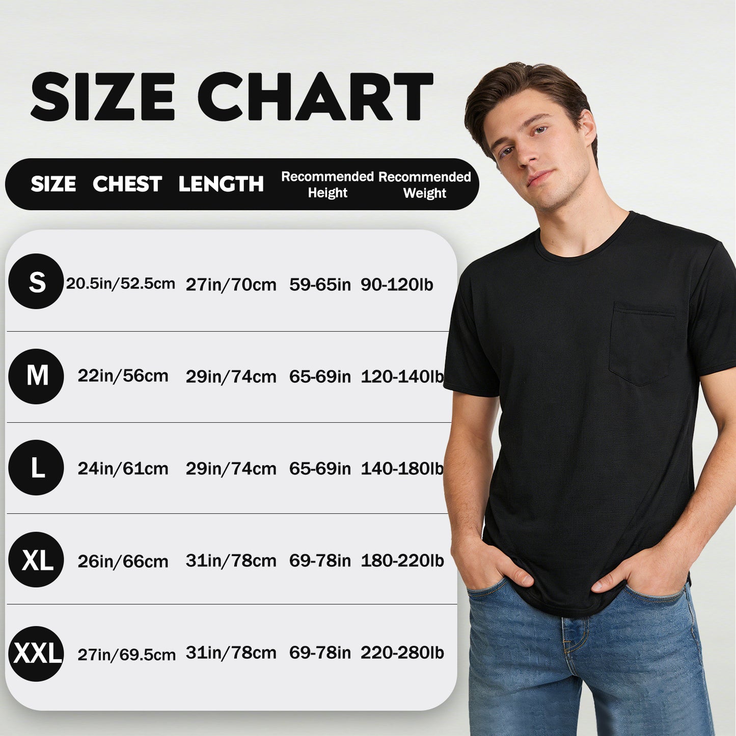 Shmimy Custom Shirt With Pocket, Custom Shirts Men Workout Shirts Dry Fit Moisture Wicking Short Sleeve Athletic Work T-Shirts