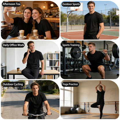 Shmimy Custom Men’s Dry Fit Workout Shirts Moisture Wicking Short Sleeve Athletic Work T-Shirts