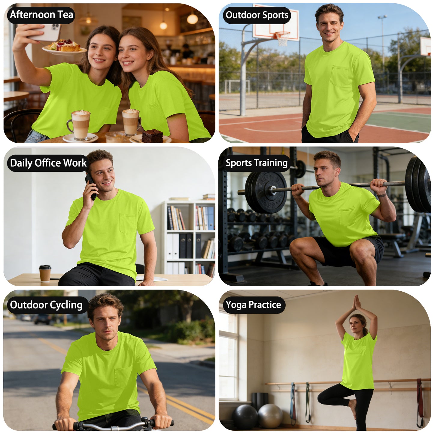 Shmimy Custom Shirt With Pocket, Custom Shirts Men Workout Shirts Dry Fit Moisture Wicking Short Sleeve Athletic Work T-Shirts