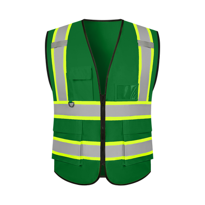 Shmimy Custom Safety Vest with 5 Pockets Class 2 Adult Unisex Construction Security Workwear