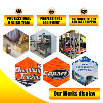 Shmimy Custom High Visibility Safety Vest, Class 2 Reflective Work Vest With Pockets, Custom Logo Construction Workwear