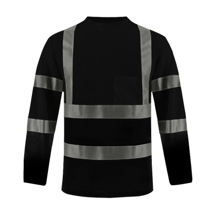 Shmimy Custom Logo High Visibility Shirts Class 3 Reflective Shirts ANSI with Pocket Safety Shirts