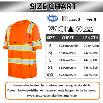 Shmimy Custom Logo High Visibility Safety Shirts, ANSI Class 3 Reflective Work Shirts Long Sleeve Crewneck T-Shirt
