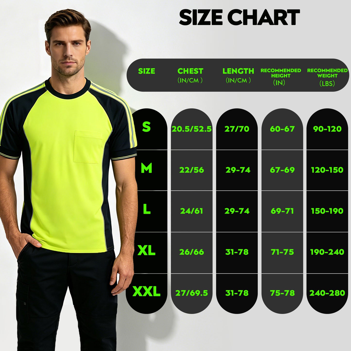 Custom Logo High Visibility Safety Work Shirts | Hi Vis Reflective Shirts