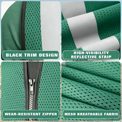 Custom Logo Reflective Mesh Safety Vest | High Visibility | Work & Outdoor Safety Gear