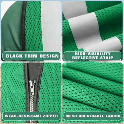 Custom Logo Reflective Mesh Safety Vest | High Visibility | Work & Outdoor Safety Gear