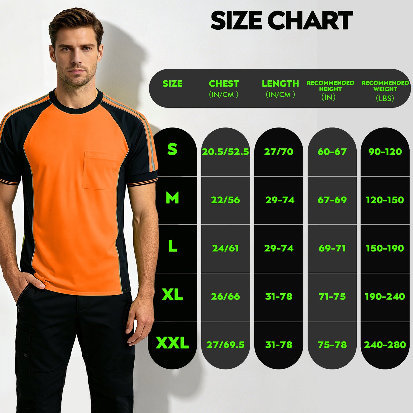 Custom Logo High Visibility Safety Work Shirts | Hi Vis Reflective Shirts