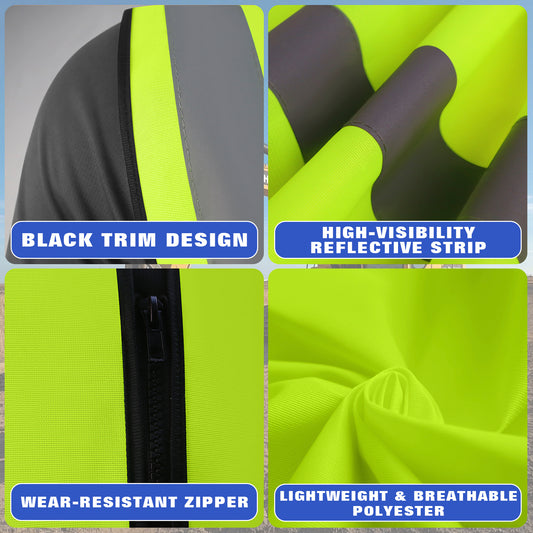 Shmimy Custom Logo Class 2 Reflective Safety Vest, ANSI/ISEA Standards Compliant