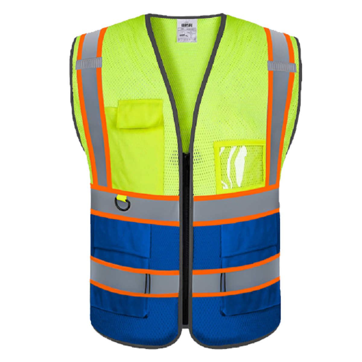 Custom High Visibility Reflective Safety Vest with Pockets | Personalized Logo for Construction, Men & Women