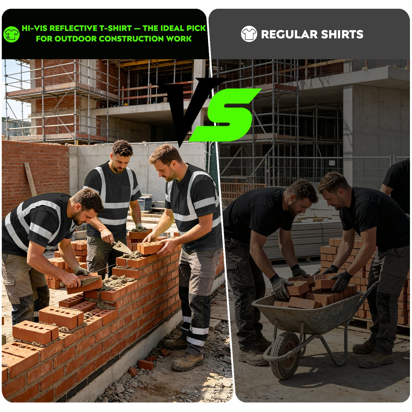 Shmimy Custom Logo High Visibility Shirts Class 3 Reflective Shirts ANSI with Pocket
