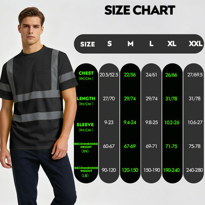 Shmimy Custom Logo High Visibility Shirts Class 3 Reflective Shirts ANSI with Pocket