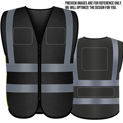 Shmimy Custom Logo Class 2 Reflective Safety Vest, ANSI/ISEA Standards Compliant