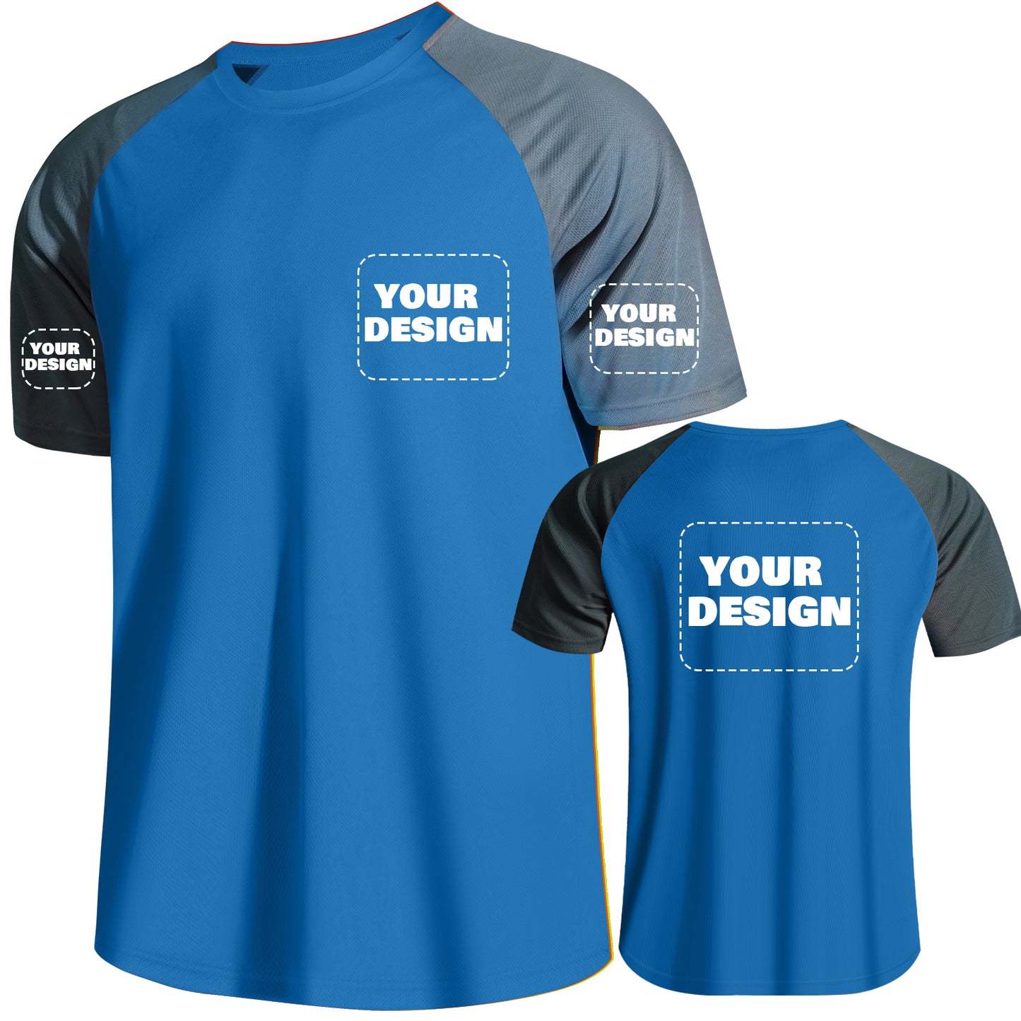 Shmimy Custom Men’s Dry Fit Workout Shirts Moisture Wicking Short Sleeve Athletic Work T-Shirts