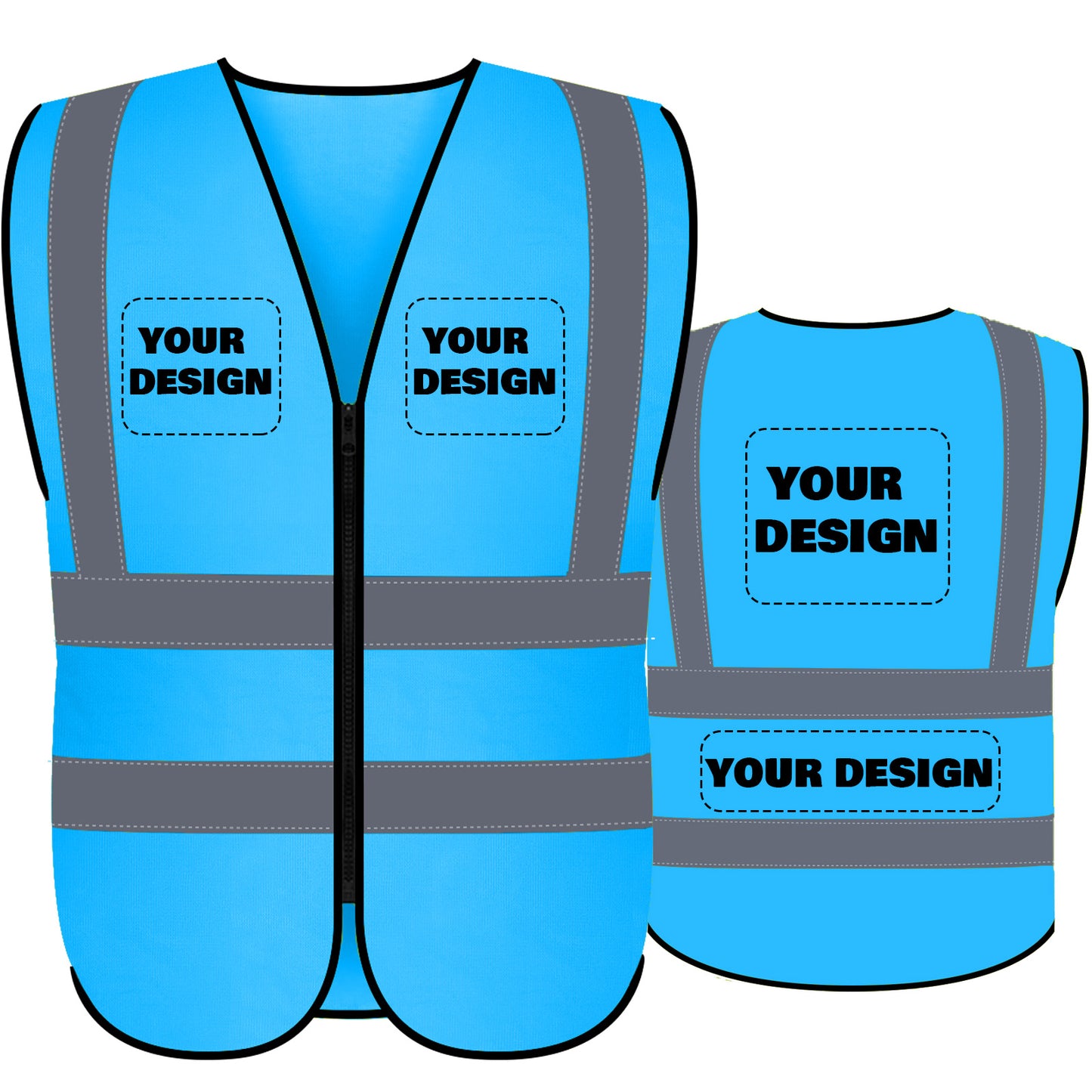Shmimy Custom Logo Class 2 Reflective Safety Vest, ANSI/ISEA Standards Compliant