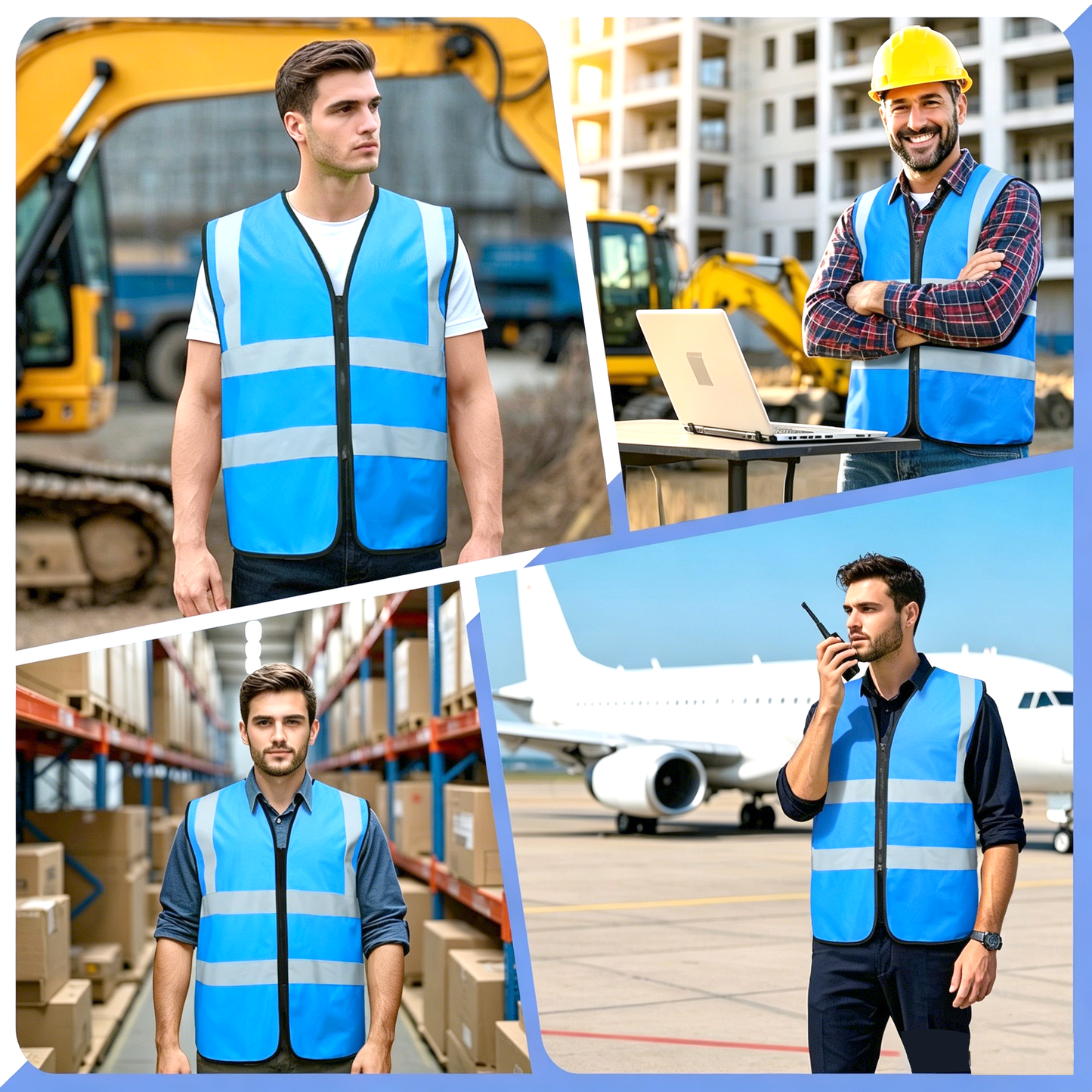 Shmimy Custom Logo Class 2 Reflective Safety Vest, ANSI/ISEA Standards Compliant