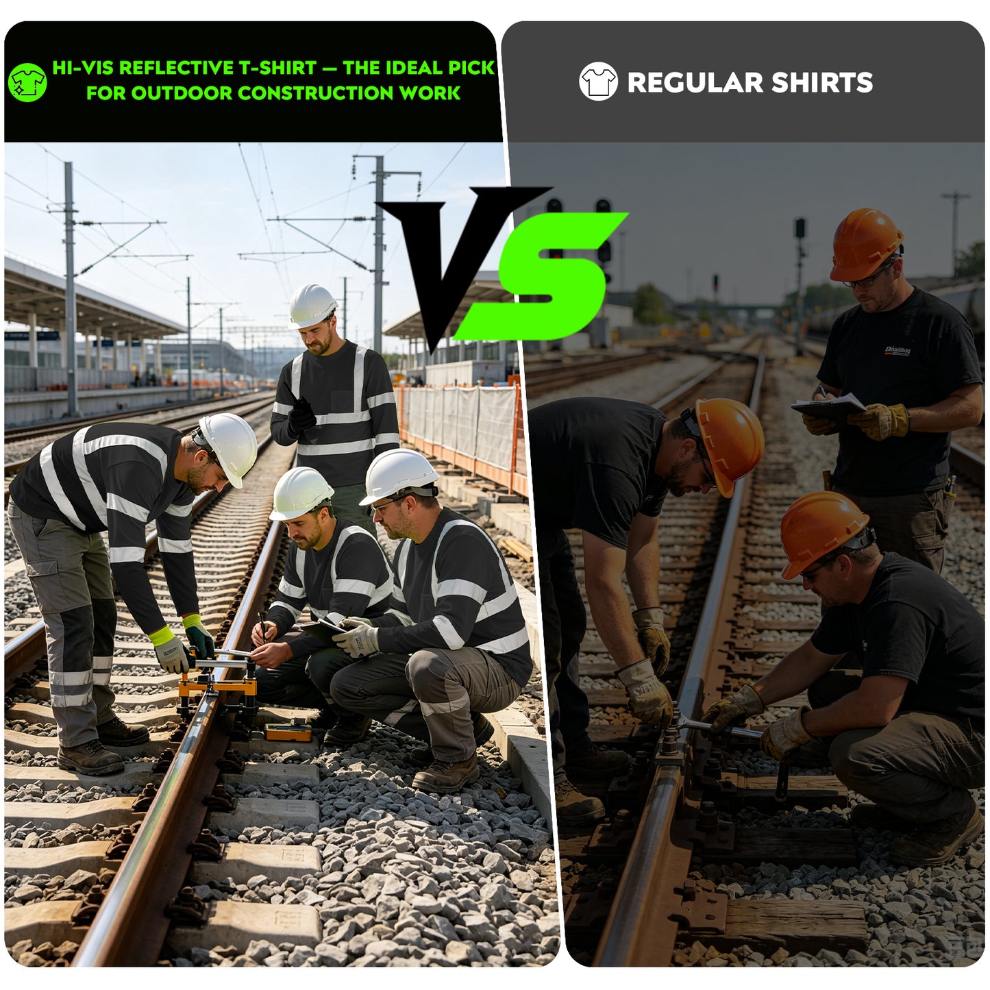 Shmimy Custom Logo High Visibility Shirts Class 3 Reflective Shirts ANSI with Pocket Safety Shirts