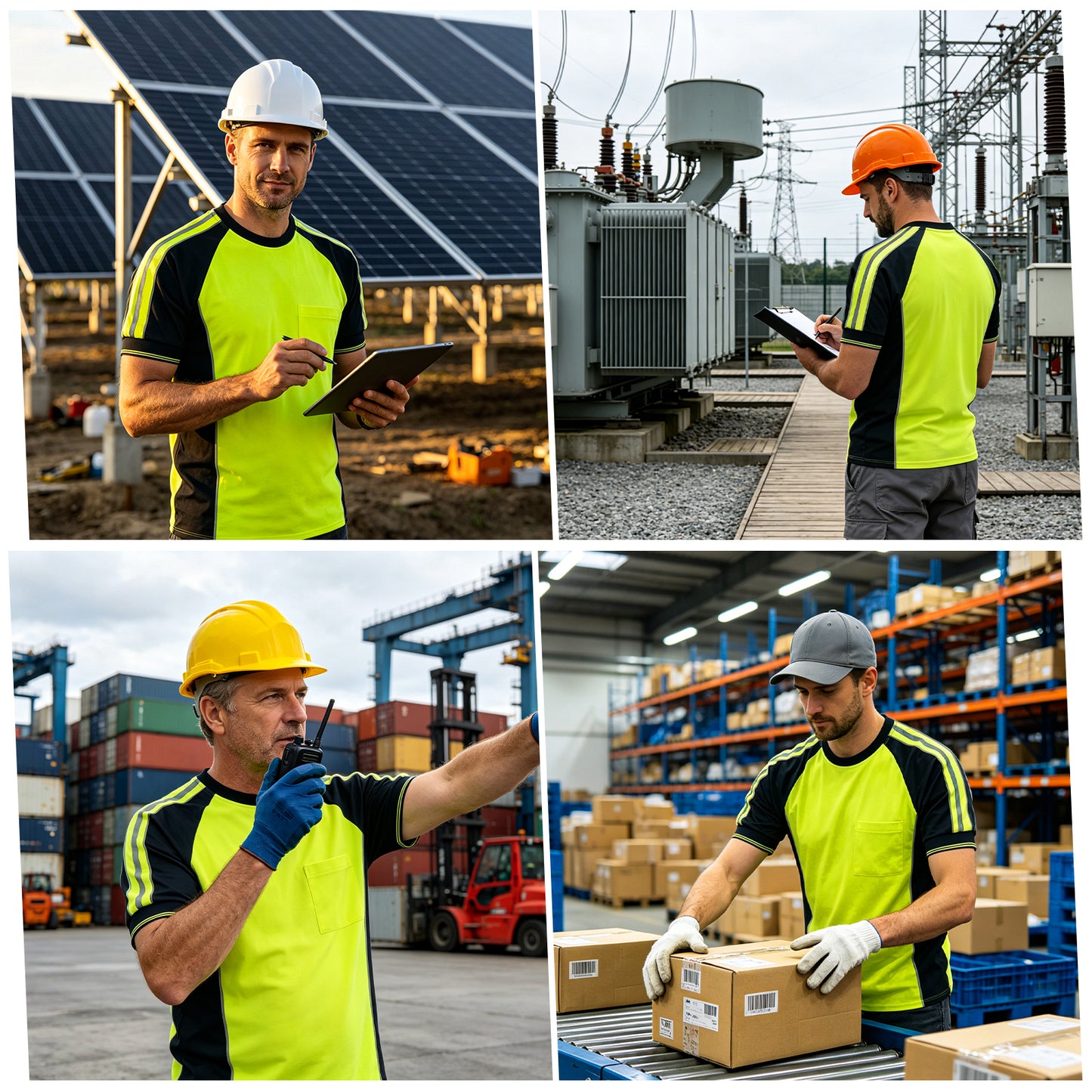 Custom Logo High Visibility Safety Work Shirts | Hi Vis Reflective Shirts