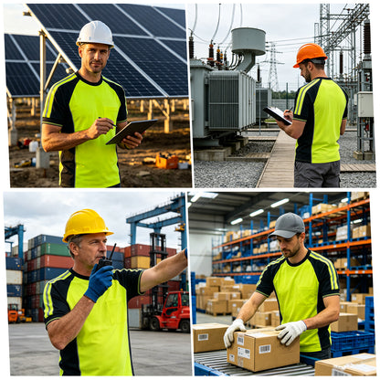 Custom Logo High Visibility Safety Work Shirts | Hi Vis Reflective Shirts