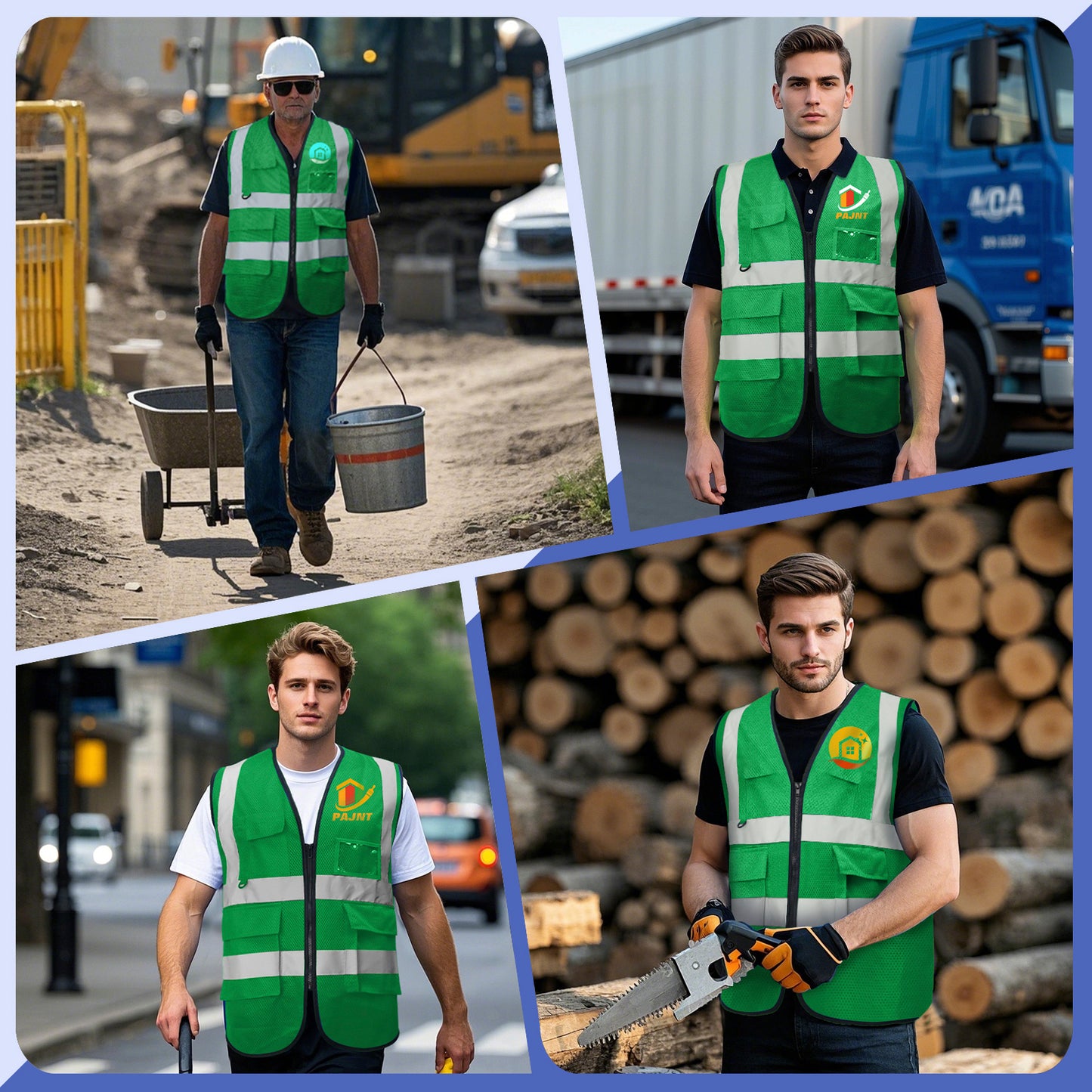Custom Logo Reflective Mesh Safety Vest | High Visibility | Work & Outdoor Safety Gear