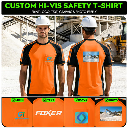 Custom Logo High Visibility Safety Work Shirts | Hi Vis Reflective Shirts
