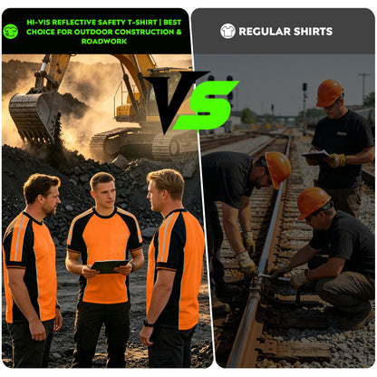 Custom Logo High Visibility Safety Work Shirts | Hi Vis Reflective Shirts