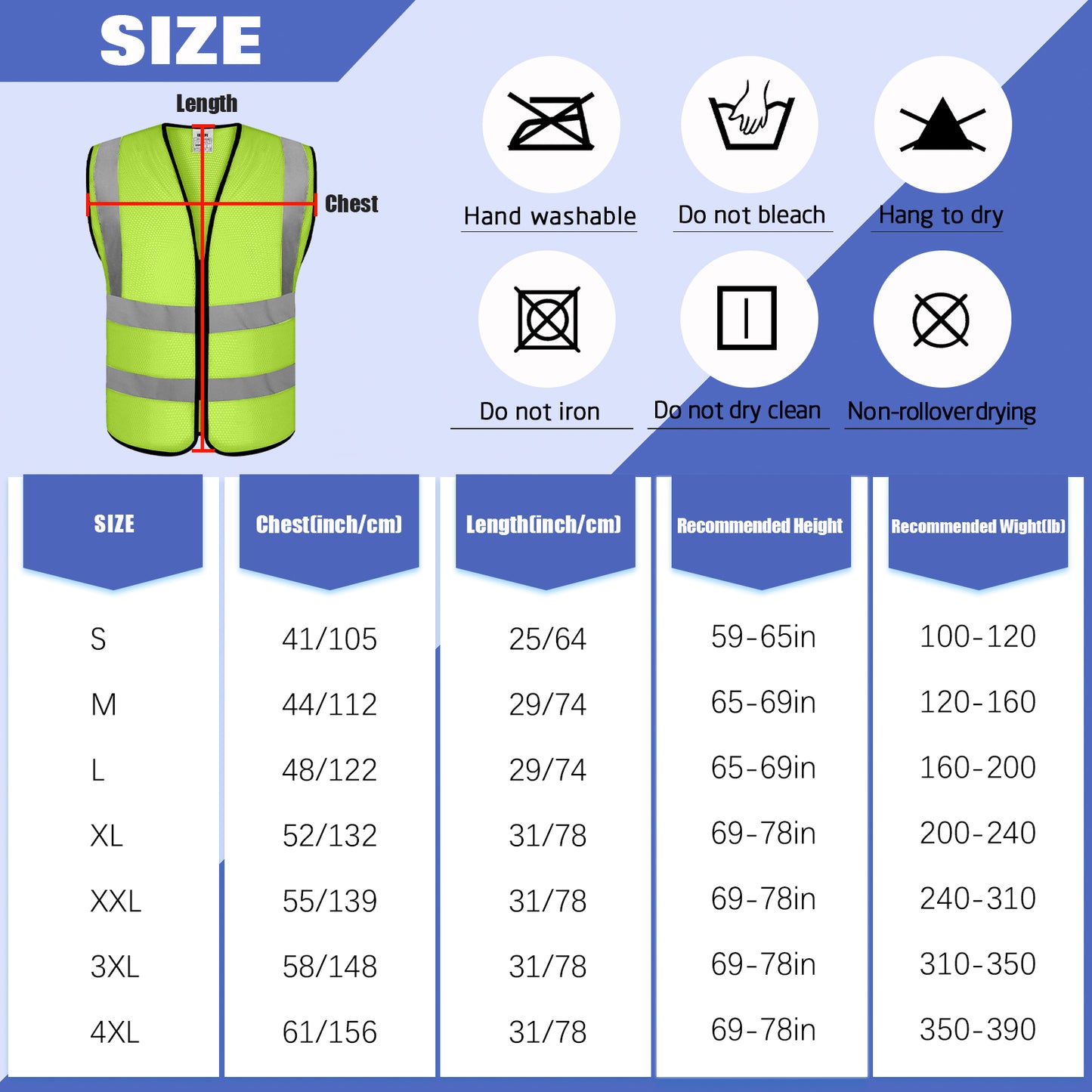 Shmimy Custom Safety Vest Customized Logo Class 2 High Visibility Reflective Vest, Construction workwear
