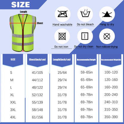 Shmimy Custom Safety Vest Customized Logo Class 2 High Visibility Reflective Vest, Construction workwear