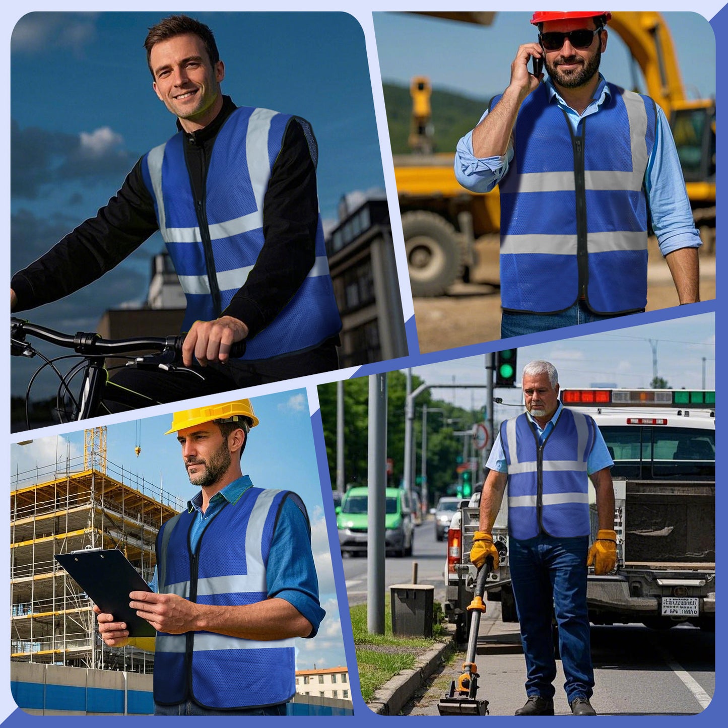 Shmimy Custom Safety Vest Customized Logo Class 2 High Visibility Reflective Vest, Construction workwear