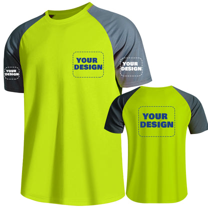 Shmimy Custom Men’s Dry Fit Workout Shirts Moisture Wicking Short Sleeve Athletic Work T-Shirts