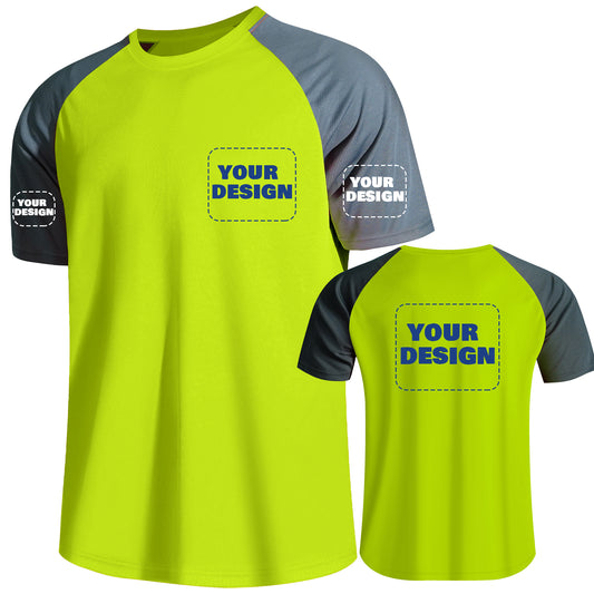 Shmimy Custom Men’s Dry Fit Workout Shirts Moisture Wicking Short Sleeve Athletic Work T-Shirts