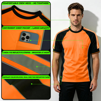 Custom Logo High Visibility Safety Work Shirts | Hi Vis Reflective Shirts