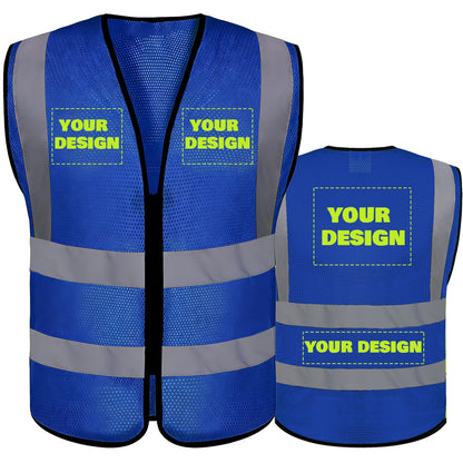 Shmimy Custom Safety Vest Customized Logo Class 2 High Visibility Reflective Vest, Construction workwear