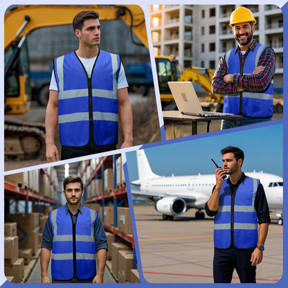 Shmimy Custom Logo Class 2 Reflective Safety Vest, ANSI/ISEA Standards Compliant