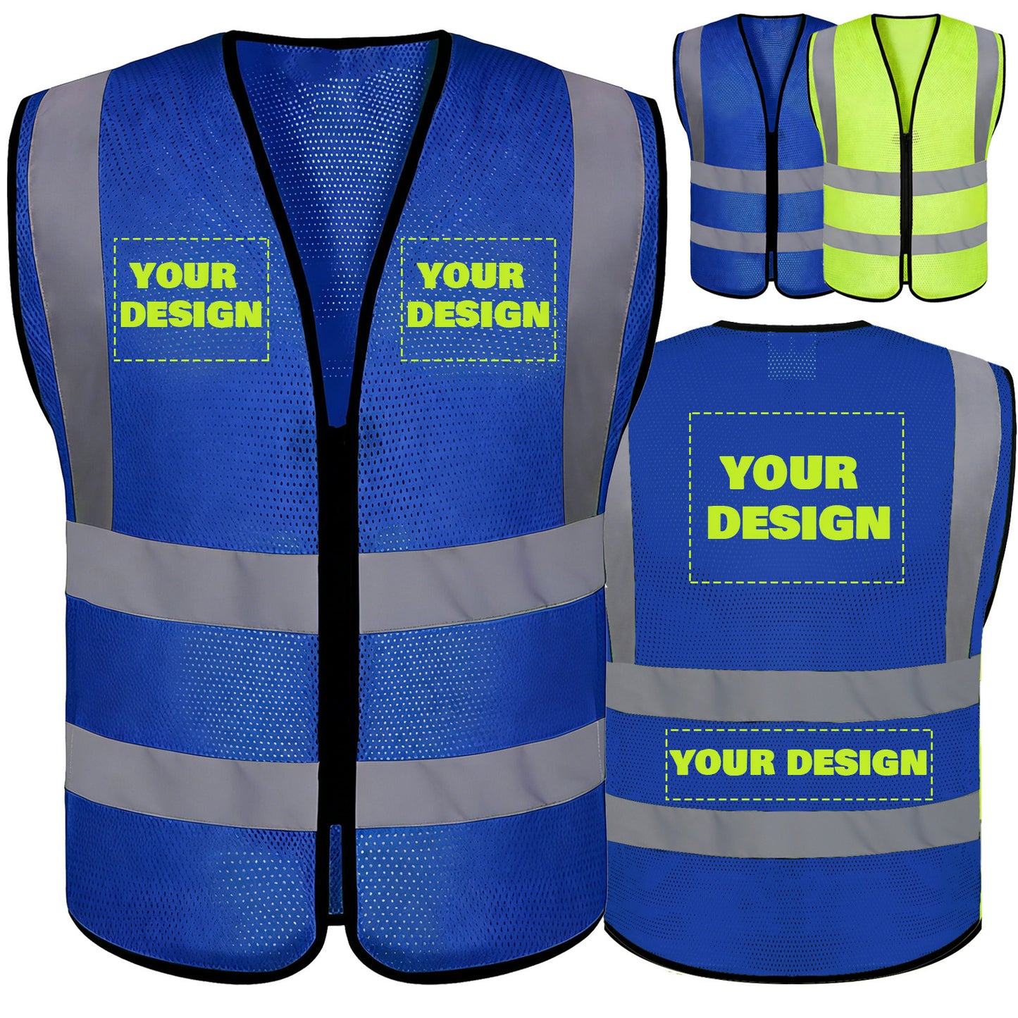 Shmimy Custom Safety Vest Customized Logo Class 2 High Visibility Reflective Vest, Construction workwear