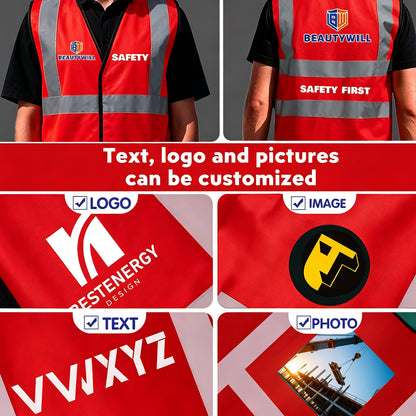 Custom safety vest customize hi vis vest reflective vest with logo