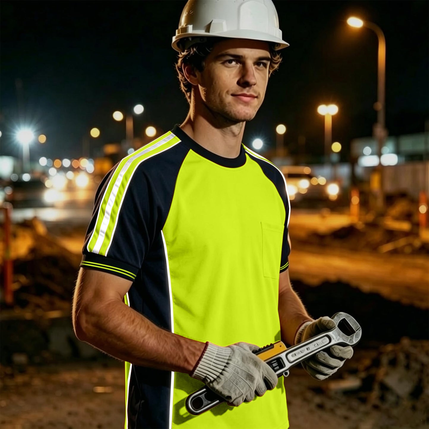 Custom Logo High Visibility Safety Work Shirts | Hi Vis Reflective Shirts