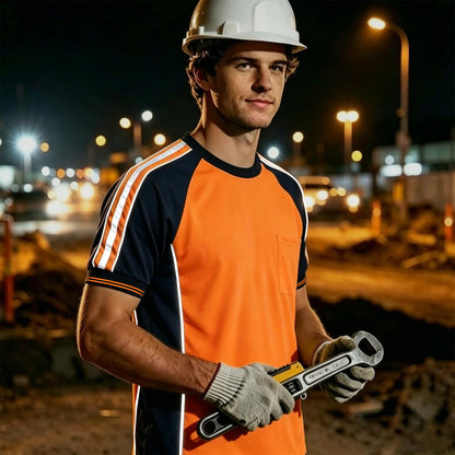 Custom Logo High Visibility Safety Work Shirts | Hi Vis Reflective Shirts